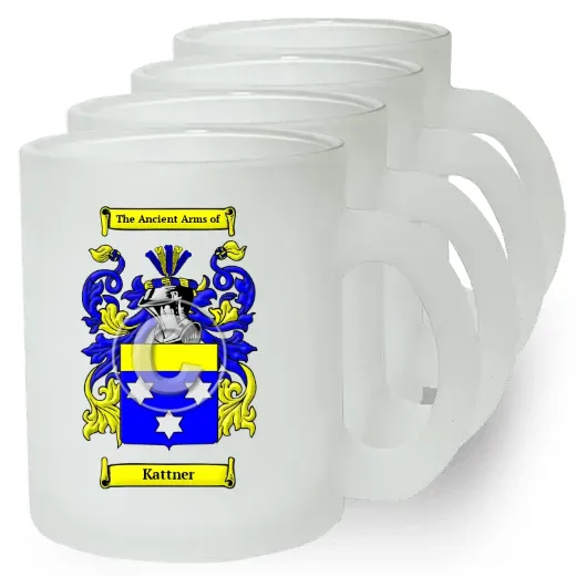 Kattner Set of 4 Frosted Glass Mugs