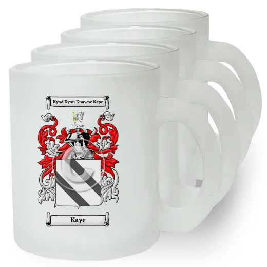 Kaye Set of 4 Frosted Glass Mugs