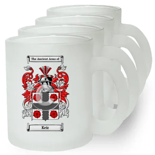 Keir Set of 4 Frosted Glass Mugs