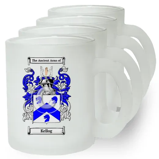 Kellog Set of 4 Frosted Glass Mugs