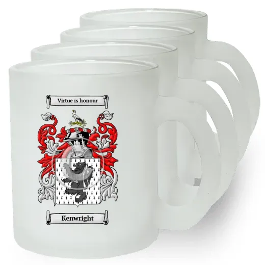 Kenwright Set of 4 Frosted Glass Mugs