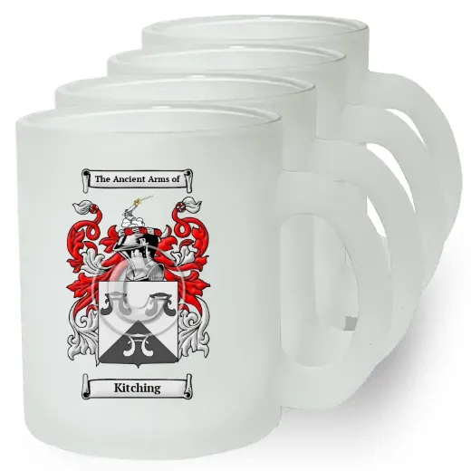 Kitching Set of 4 Frosted Glass Mugs