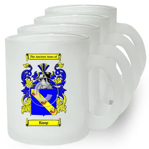 Knup Set of 4 Frosted Glass Mugs