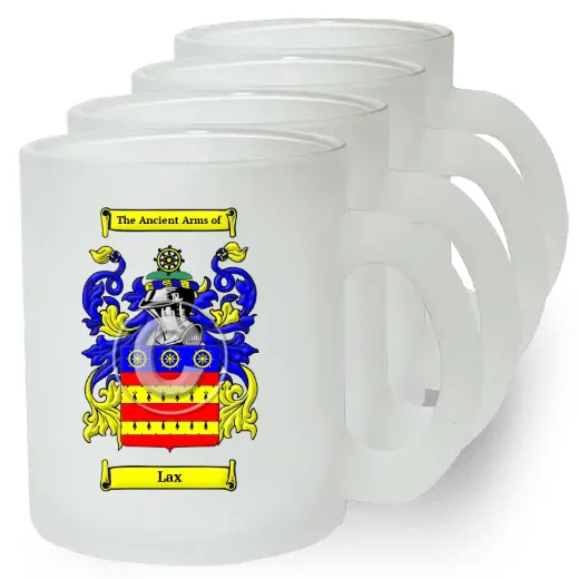 Lax Set of 4 Frosted Glass Mugs