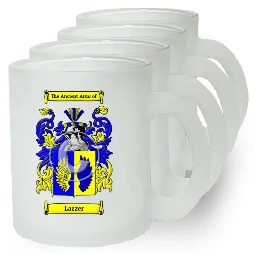 Lazzer Set of 4 Frosted Glass Mugs