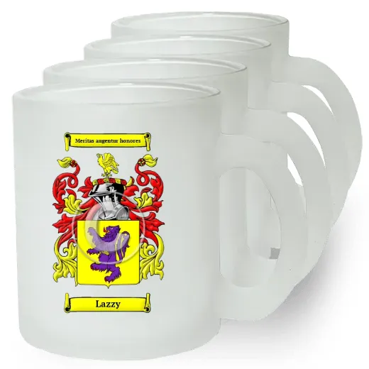 Lazzy Set of 4 Frosted Glass Mugs