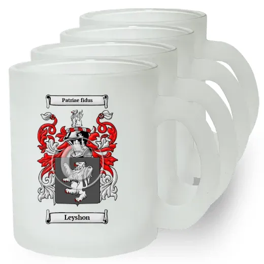 Leyshon Set of 4 Frosted Glass Mugs