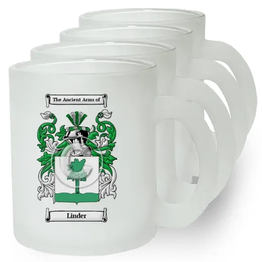 Linder Set of 4 Frosted Glass Mugs