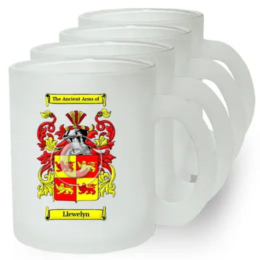 Llewelyn Set of 4 Frosted Glass Mugs