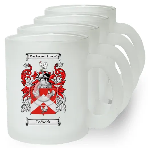 Lodwick Set of 4 Frosted Glass Mugs