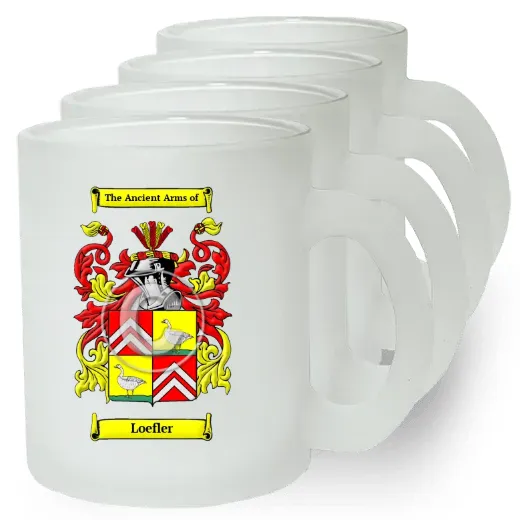 Loefler Set of 4 Frosted Glass Mugs