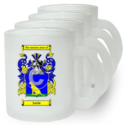 Lucia Set of 4 Frosted Glass Mugs