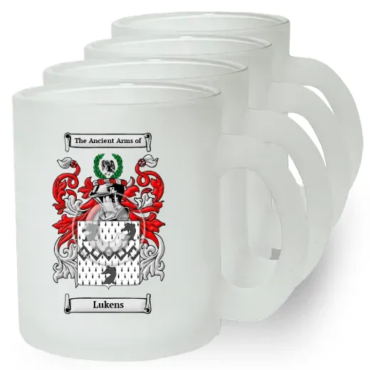 Lukens Set of 4 Frosted Glass Mugs