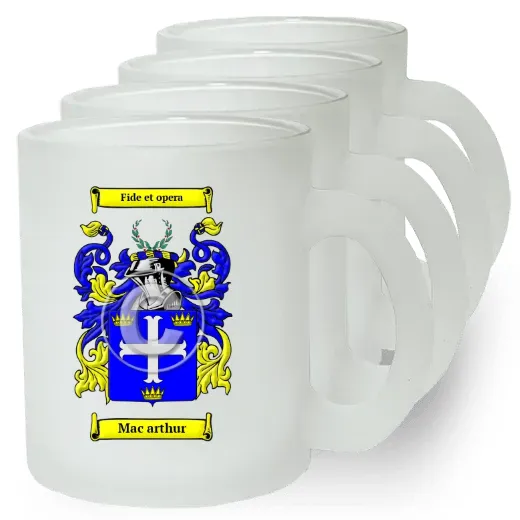 Mac arthur Set of 4 Frosted Glass Mugs