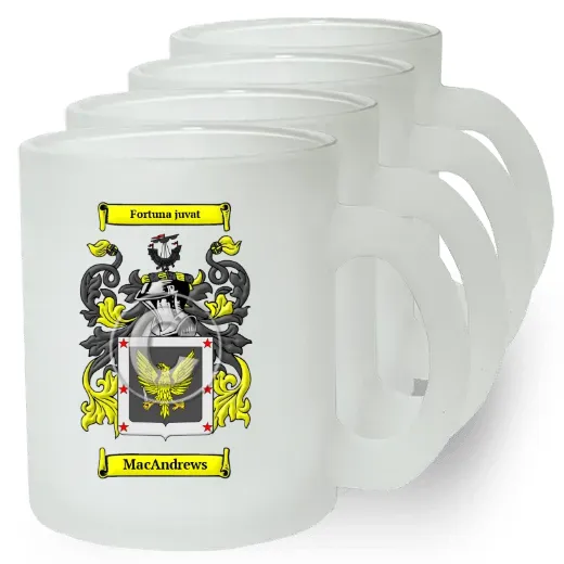 MacAndrews Set of 4 Frosted Glass Mugs