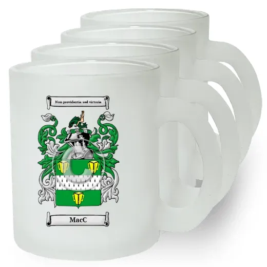 MacC Set of 4 Frosted Glass Mugs