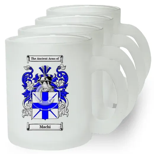 Machi Set of 4 Frosted Glass Mugs