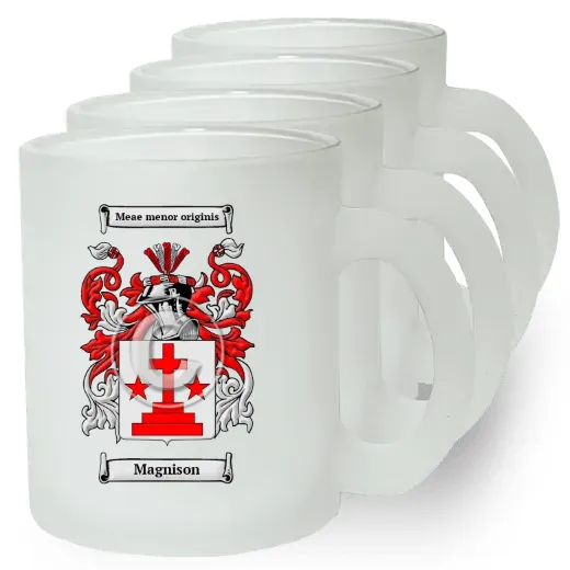 Magnison Set of 4 Frosted Glass Mugs