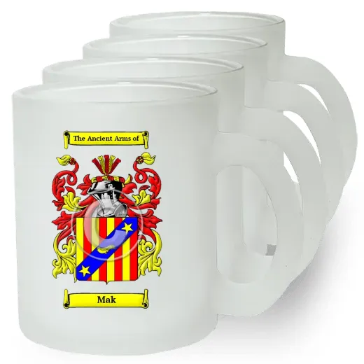Mak Set of 4 Frosted Glass Mugs