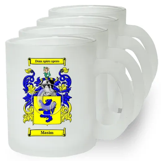 Masim Set of 4 Frosted Glass Mugs
