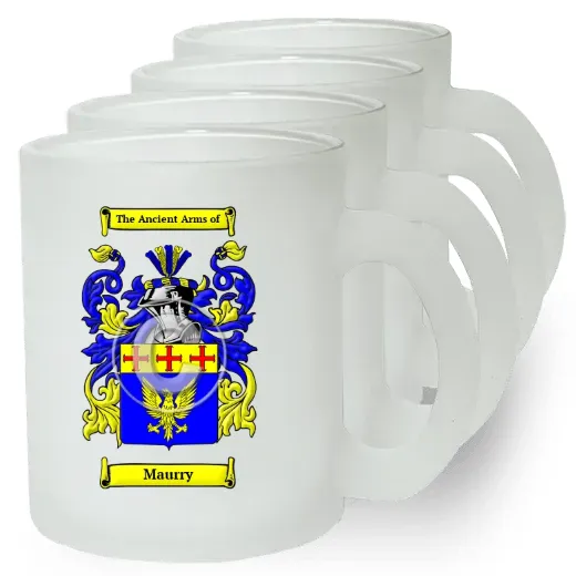Maurry Set of 4 Frosted Glass Mugs
