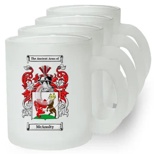 McAnulty Set of 4 Frosted Glass Mugs