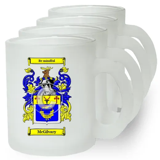 McGilvary Set of 4 Frosted Glass Mugs