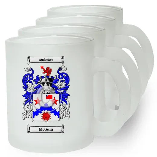 McGuin Set of 4 Frosted Glass Mugs