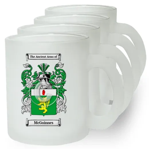 McGuinnes Set of 4 Frosted Glass Mugs
