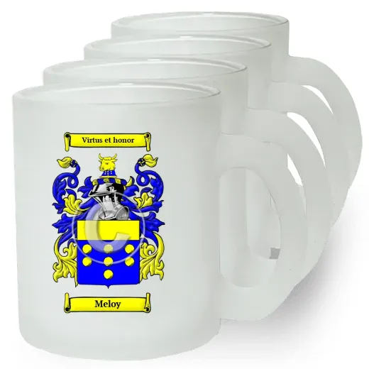 Meloy Set of 4 Frosted Glass Mugs