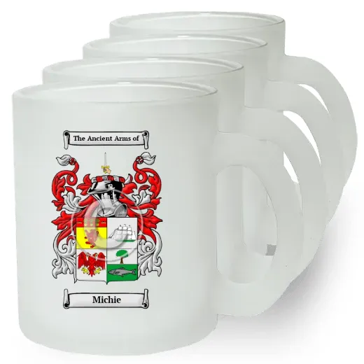 Michie Set of 4 Frosted Glass Mugs