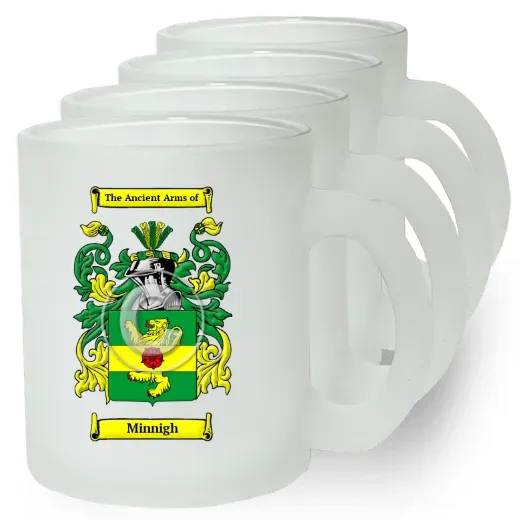 Minnigh Set of 4 Frosted Glass Mugs