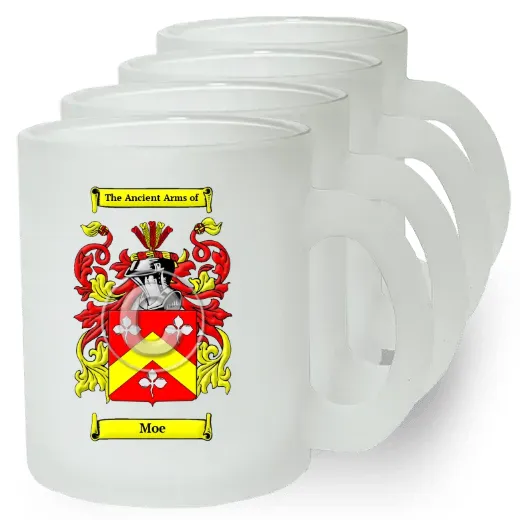 Moe Set of 4 Frosted Glass Mugs
