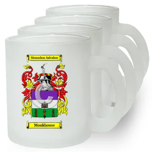 Monkhouse Set of 4 Frosted Glass Mugs