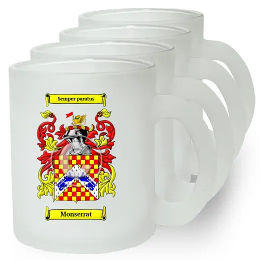 Monserrat Set of 4 Frosted Glass Mugs
