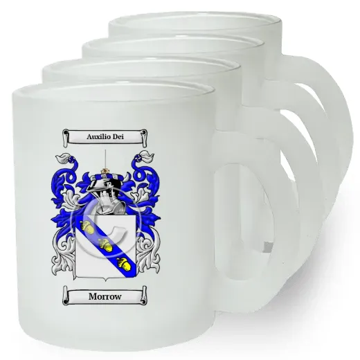 Morrow Set of 4 Frosted Glass Mugs