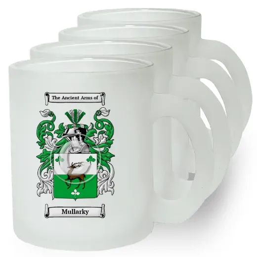 Mullarky Set of 4 Frosted Glass Mugs