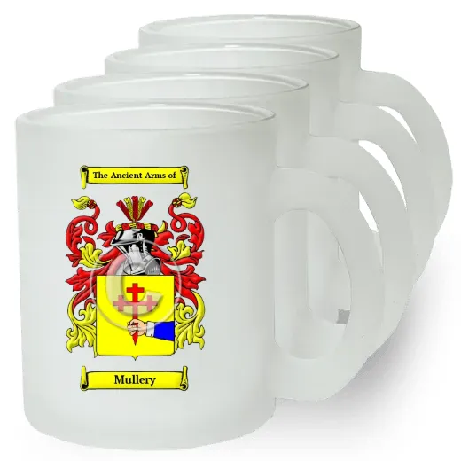 Mullery Set of 4 Frosted Glass Mugs