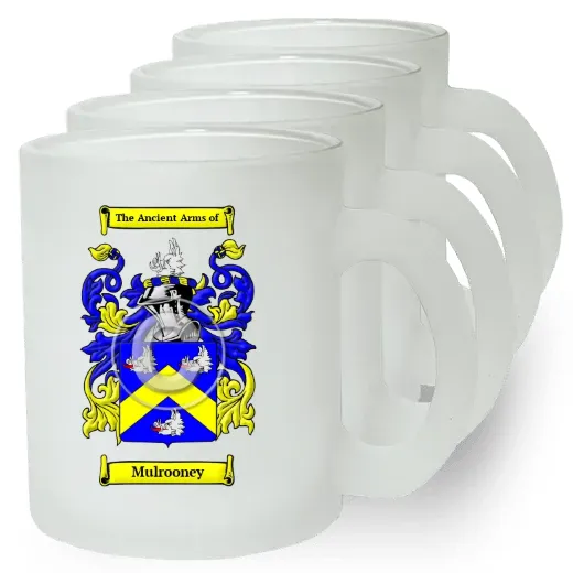 Mulrooney Set of 4 Frosted Glass Mugs