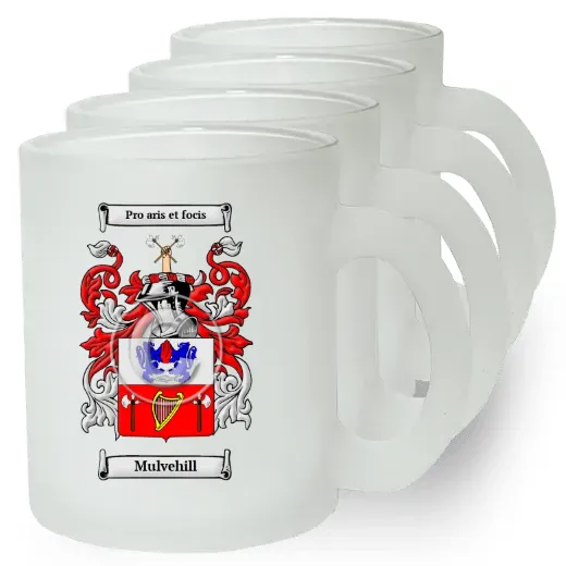 Mulvehill Set of 4 Frosted Glass Mugs