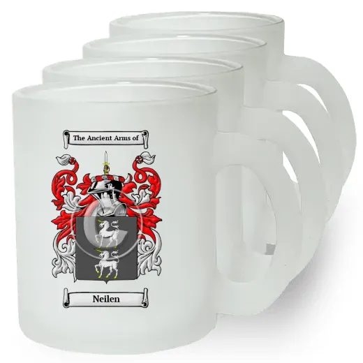 Neilen Set of 4 Frosted Glass Mugs