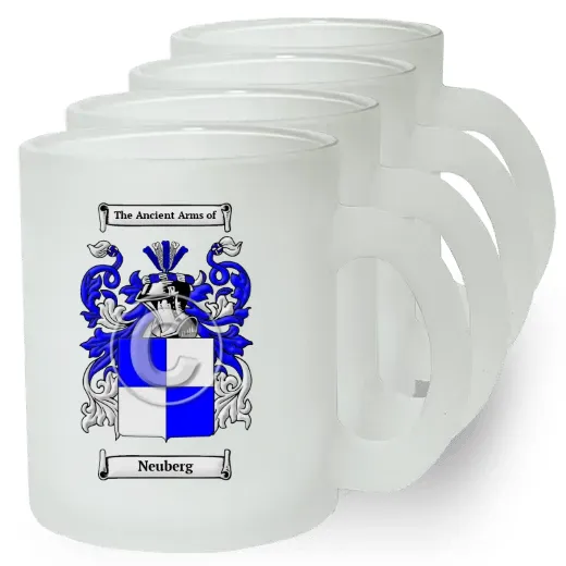 Neuberg Set of 4 Frosted Glass Mugs