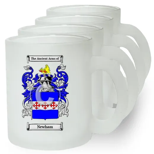 Newham Set of 4 Frosted Glass Mugs
