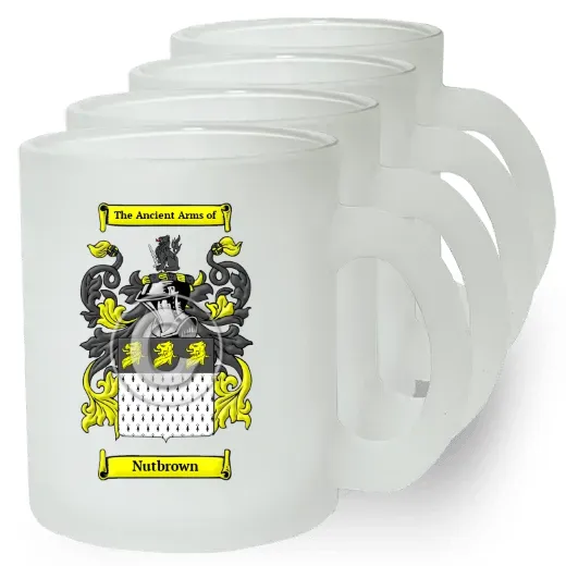 Nutbrown Set of 4 Frosted Glass Mugs