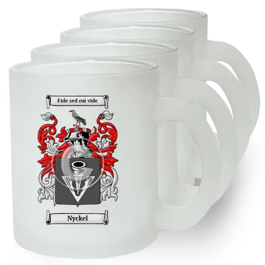 Nyckel Set of 4 Frosted Glass Mugs