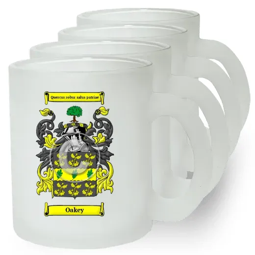Oakey Set of 4 Frosted Glass Mugs