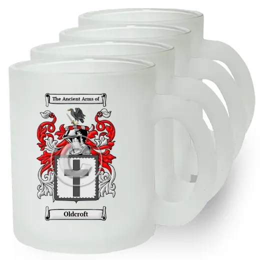 Oldcroft Set of 4 Frosted Glass Mugs