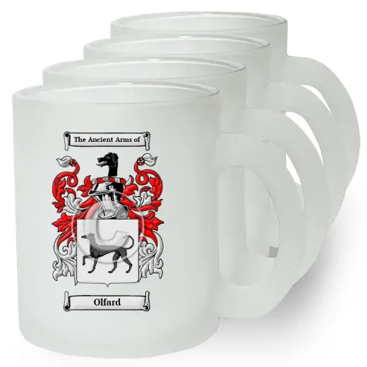 Olfard Set of 4 Frosted Glass Mugs