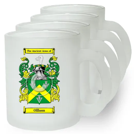 Ollham Set of 4 Frosted Glass Mugs