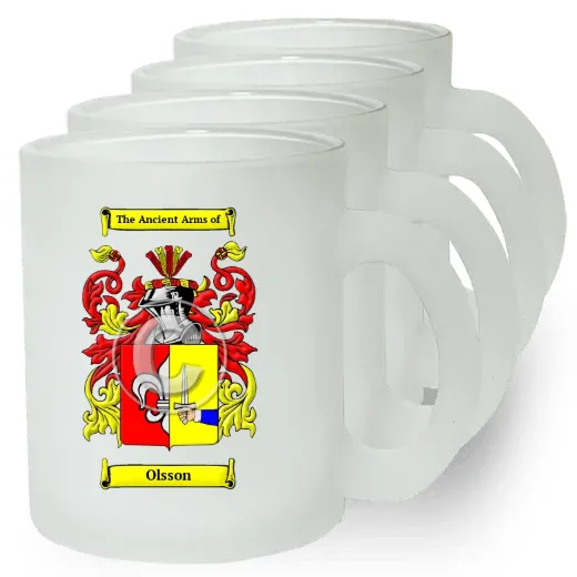 Olsson Set of 4 Frosted Glass Mugs